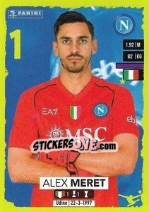 Sticker Alex Meret - Calciatori 2023-2024
 n. 357 - Panini