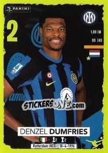 Sticker Denzel Dumfries - Calciatori 2023-2024
 n. 220 - Panini