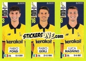 Sticker Fabio Ponsi / Fabio Gerli / Luca Magnino - Calciatori 2023-2024
 - Panini