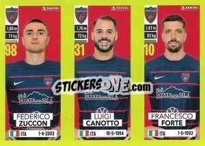 Sticker Federico Zuccon / Luigi Canotto / Francesco Forte - Calciatori 2023-2024
 - Panini