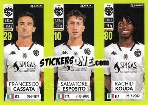 Cromo Francesco Cassata / Salvatore Esposito / Rachid Kouda - Calciatori 2023-2024
 - Panini
