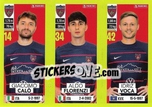 Sticker Giacomo Calò / Aldo Florenzi / Idriz Voca - Calciatori 2023-2024
 - Panini