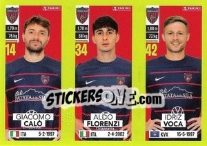 Figurina Giacomo Calò / Aldo Florenzi / Idriz Voca - Calciatori 2023-2024
 - Panini