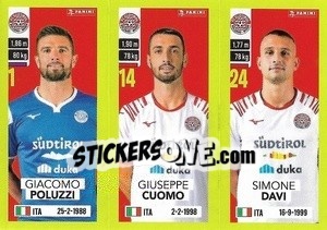 Sticker Giacomo Poluzzi / Giuseppe Cuomo / Simone Davi - Calciatori 2023-2024
 - Panini