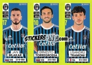 Sticker Jan Mlakar / Ernesto Torregrossa / Lisandru Tramoni - Calciatori 2023-2024
 - Panini