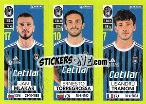 Cromo Jan Mlakar / Ernesto Torregrossa / Lisandru Tramoni - Calciatori 2023-2024
 - Panini