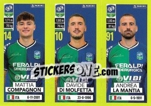 Figurina Mattia Compagnon / Davide Di Molfetta / Andrea La Mantia - Calciatori 2023-2024
 - Panini