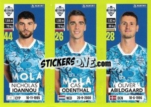 Figurina Nicholas Ioannou / Cas Odenthal / Oliver Abildgaard - Calciatori 2023-2024
 - Panini