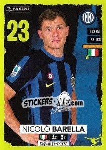Sticker Nicolò Barella - Calciatori 2023-2024
 n. 217 - Panini