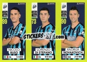 Sticker Nicolò Buso / Lorenzo Di Stefano / Andrija Novakovich - Calciatori 2023-2024
 - Panini