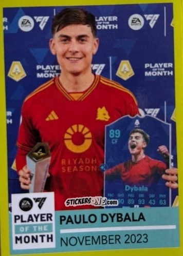 Cromo Paolo Dybala (November 2023) - Calciatori 2023-2024
 n. PM3 - Panini