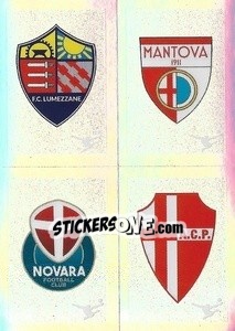 Sticker Scudetto - Lumezzane / Mantova / Novara / Padova