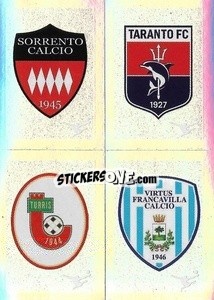 Figurina Scudetto - Sorrento / Taranto / Turris / Virtus Francavilla