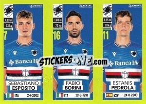 Cromo Sebastiano Esposito / Fabio Borini / Estanis Pedrola - Calciatori 2023-2024
 - Panini
