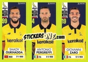 Cromo Shady Oukhadda / Antonio Pergreffi / Giovanni Zaro - Calciatori 2023-2024
 - Panini