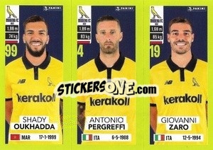 Figurina Shady Oukhadda / Antonio Pergreffi / Giovanni Zaro - Calciatori 2023-2024
 - Panini