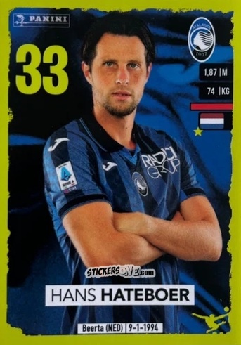 Cromo Hans Hateboer (Upgrade) - Calciatori 2023-2024
 n. U1 - Panini