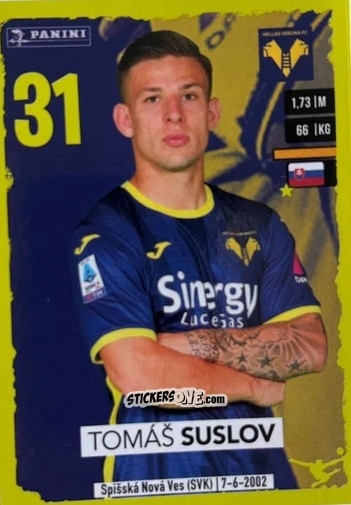 Figurina Tomáš Suslov (Upgrade) - Calciatori 2023-2024
 n. U15 - Panini