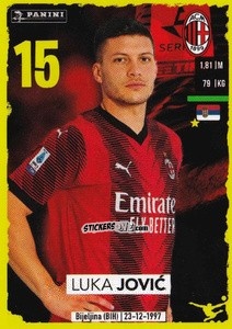 Sticker Luka Jović (Upgrade) - Calciatori 2023-2024
 n. U26 - Panini