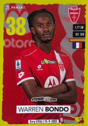 Cromo Warren Bondo (Upgrade) - Calciatori 2023-2024
 n. U27 - Panini