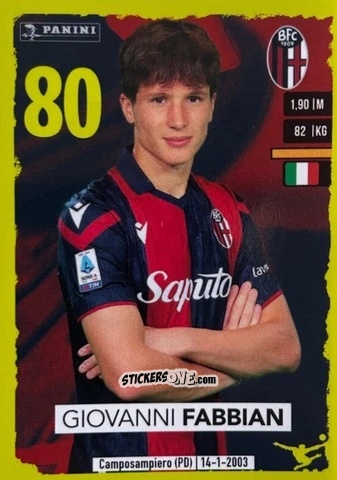 Figurina Giovanni Fabbian (Upgrade) - Calciatori 2023-2024
 n. U3 - Panini
