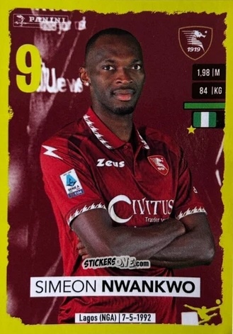 Cromo Simy Simeon Nwankwo (Upgrade) - Calciatori 2023-2024
 n. U34 - Panini