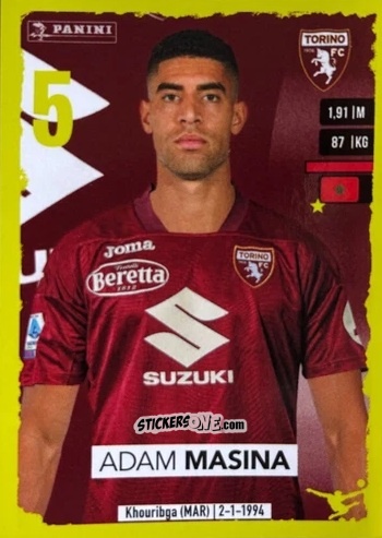 Cromo Adam Masina (Upgrade) - Calciatori 2023-2024
 n. U38 - Panini