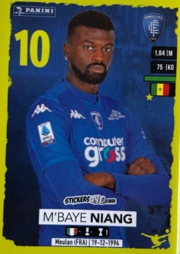 Cromo M'Baye Niang (Empoli) - Calciatori 2023-2024
 n. U47 - Panini