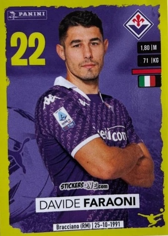 Cromo Davide Faraoni (Fiorentina) - Calciatori 2023-2024
 n. U49 - Panini