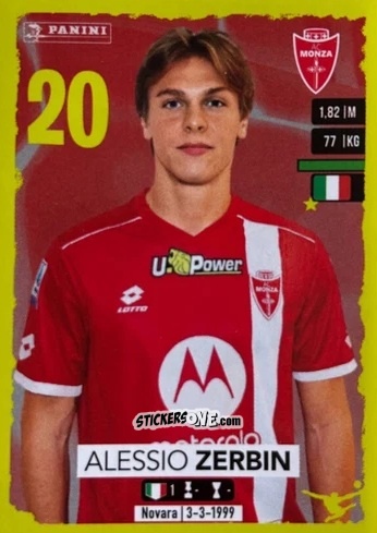Cromo Alessio Zerbin (Monza) - Calciatori 2023-2024
 n. U65 - Panini