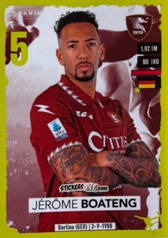 Figurina Jérôme Boateng (Salernitana) - Calciatori 2023-2024
 n. U73 - Panini