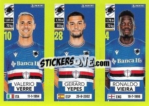 Figurina Valerio Verre / Gerard Yepes Laut / Ronaldo Vieira