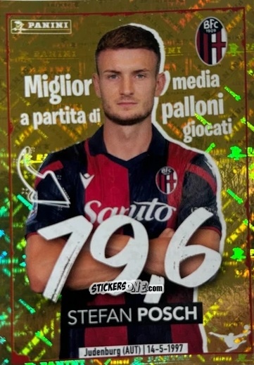 Figurina Stefan Posch - Calciatori 2023-2024
 n. 42g - Panini