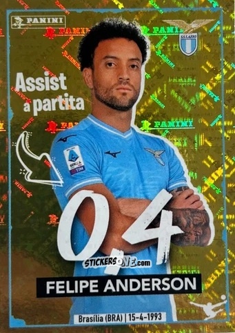 Figurina Felipe Anderson - Calciatori 2023-2024
 n. 275g - Panini