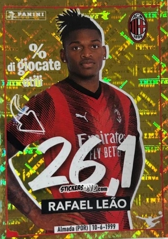 Figurina Rafael Leão - Calciatori 2023-2024
 n. 326g - Panini