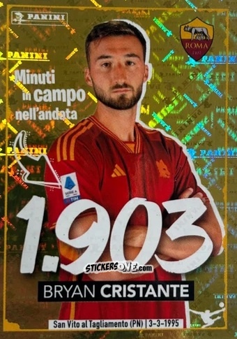 Cromo Bryan Cristante - Calciatori 2023-2024
 n. 394g - Panini