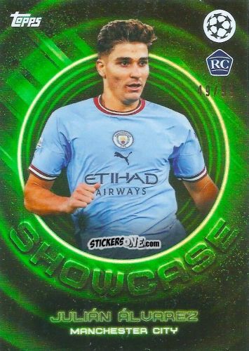 Cromo Julián Álvarez - Showtime UEFA Club Competitions 2022-2023
 n. 83gr - Topps
