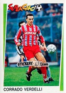 Sticker Corrado Verdelli - Supercalcio 1994-1995 - Panini