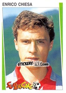 Sticker Enrico Chiesa - Supercalcio 1994-1995 n. 166 - Panini
