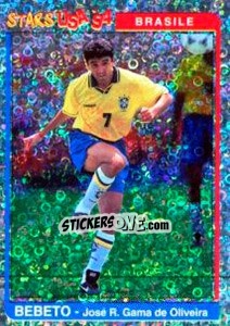 Figurina Bebeto (Brasile) - Supercalcio 1994-1995 - Panini