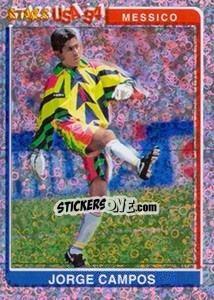 Figurina Jorge Campos (Messico) - Supercalcio 1994-1995 - Panini