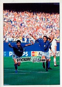 Figurina Italia-Norvegia 1-0 - Supercalcio 1994-1995 - Panini