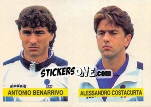 Cromo Antonio Benarrivo / Alessandro Costacurta - Supercalcio 1994-1995 - Panini