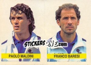 Sticker Paolo Maldini / Franco Baresi - Supercalcio 1994-1995 n. P13 - Panini