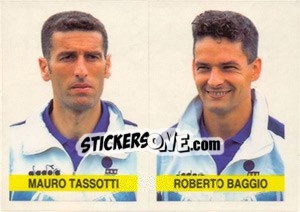 Sticker Mauro Tassotti / Roberto Baggio - Supercalcio 1994-1995 n. P15 - Panini