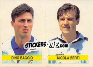 Figurina Dino Baggio / Nicola Berti - Supercalcio 1994-1995 - Panini