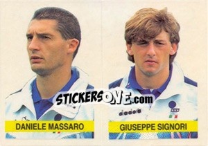 Sticker Daniele Massaro / Giuseppe Signori - Supercalcio 1994-1995 n. P20 - Panini