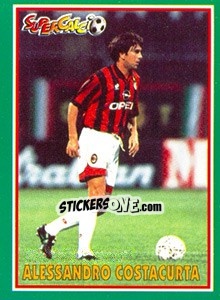 Sticker Alessandro Costacurta - Supercalcio 1996-1997 - Panini