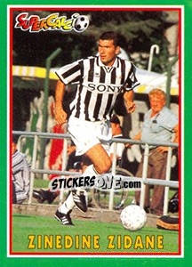 Sticker Zinedine Zidane - Supercalcio 1996-1997 n. 131 - Panini