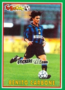 Sticker Benito Carbone - Supercalcio 1996-1997 n. 151 - Panini